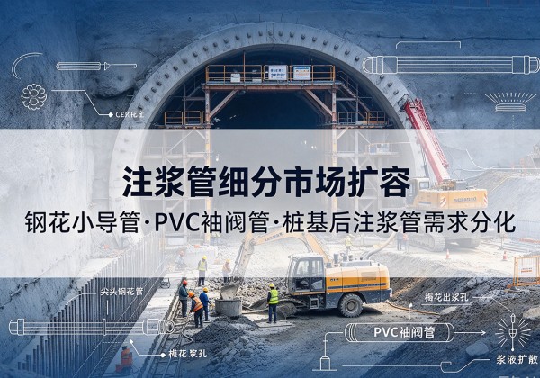 江南注浆管细分市场扩容，隧道钢花小导管、PVC 袖阀管、桩基后注浆管需求分化